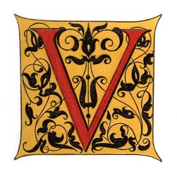 Initialbuchstabe V, 1843