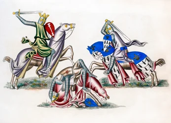 Ritter kämpfen, um 1260, 1843