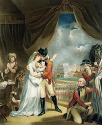 Krieg, graviert von John Whessell (ca. 1760-1823), veröffentlicht von T. Simpson und Darling und Thompson, 1798 (Punktstich)