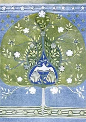 Entwurf für einen applizierten und bestickten Portiere Vol XIV aus `The Studio` Magazin, veröffentlicht 1898