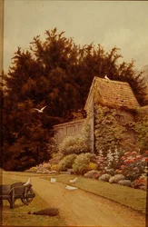 Ein altes Gartenhaus im Hartwell House