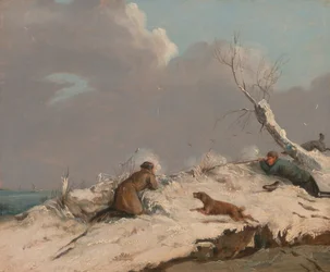 Entenjagd im Winter