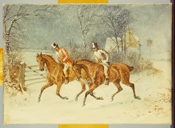Hinausgehen in einem Schneesturm