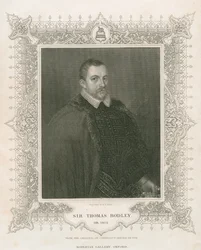 Porträt von Sir Thomas Bodley (1545-1613) (Stich)