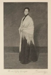 Dame mit Schal