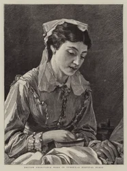 Britische Wohltätigkeitsarbeit in der Türkei, eine Krankenschwester