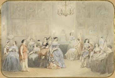 Élisa Rachel im Foyer der Comédie Française