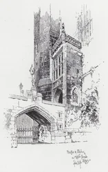 Brücke und Portal zur Middle Temple Bibliothek