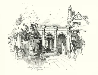 Pump Room, Bath, im Jahr 1739