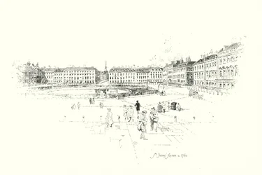 St. James Square, London, im Jahr 1760