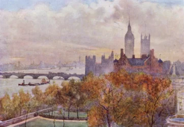 Von Whitehall Court (Farblithografie)