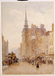 Blick auf Ludgate Hill von den Stufen der St. Pauls Kathedrale, 1900
