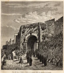 Eine religiöse Prozession an der Porta dell