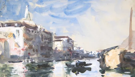 Szene am Canal Grande, Venedig, 19. Jahrhundert
