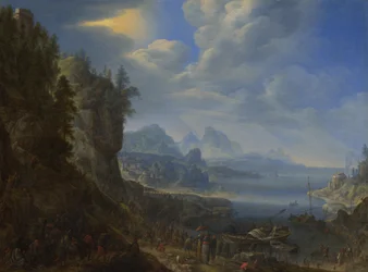 Christus lehrt vom Boot des Heiligen Petrus auf dem See Gennesaret