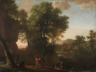 Landschaft mit der Taufe des Eunuchen