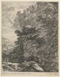 Landschaft mit Gebirgsbach