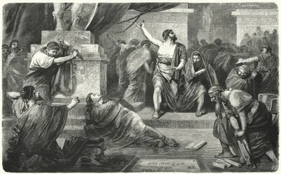 Brutus über dem Körper von Julius Caesar, 44 v. Chr.