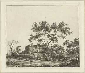 Landschaft mit Bauernhof