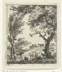 Landschaft mit Viehherde