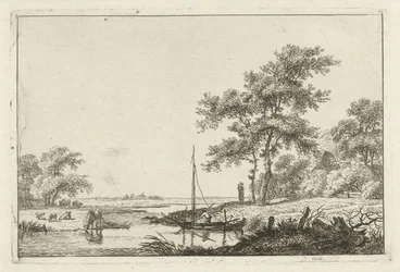Landschaft mit Boot