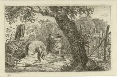Landschaft mit Schleifstein