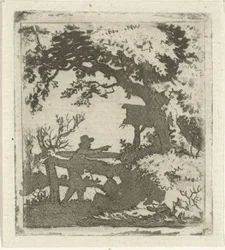 Landschaft mit zwei Personen