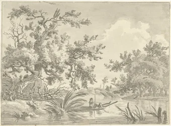 Landschaft mit zwei Fischern