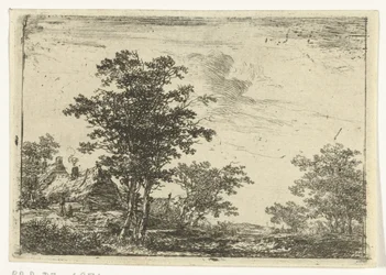 Bauernhof mit rauchendem Schornstein