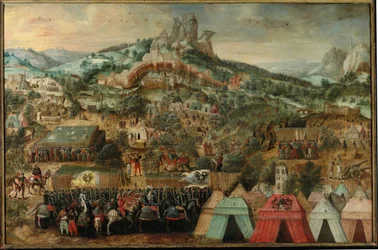 Belagerung von Therouanne, mit einem von Karl V. angeführten Heer unterhalb der Stadt