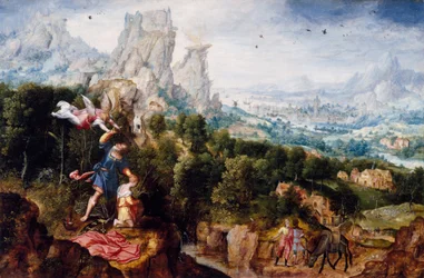 Landschaft mit dem Opfer Isaaks
