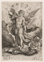 Der heilige Michael triumphiert über den Drachen