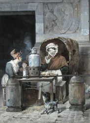 Kaffeehändler an der Ecke Porte Saint-Denis, 1830