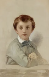 Porträt von Philippe-Grégoire Delaroche, dem jüngeren Sohn des Künstlers, 1851