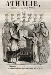 Athalie Tragödie von Jean Racine in fünf Akten - Gravur in „Werke von Jean Racine“ illustriert von Pauquet und mit einer Notiz von Emile de La Bédollière - 1851