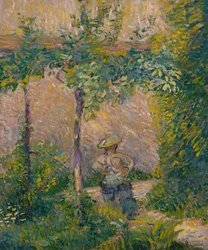 Frau im Garten