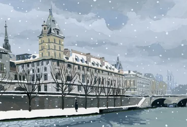 Die Seine im Winter