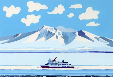 Treibende Eisschiff