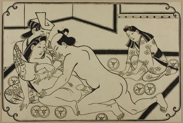 Ein Blatt aus einem Shunga-Album