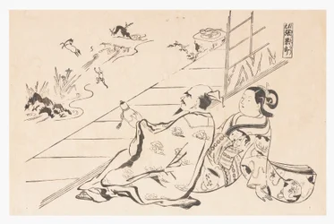 Zauberer, der ein Pferd aus einem Kürbis hervorbringt, zweite Hälfte des 17. Jahrhunderts