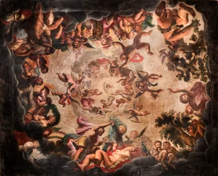 Decke des Elysium-Raums, Bolsover Castle, Derbyshire, ca. 1980-2017