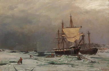 Seelandschaft mit Eisbrechern