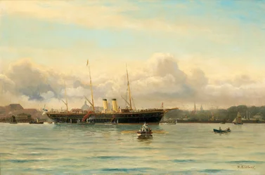Kaiserliche Yacht Polestar im Hafen von Kopenhagen