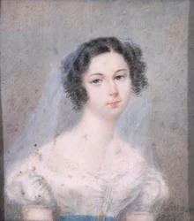 Miniatur von Evelina Hanska (1801-82) 1825