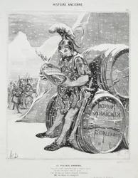 Alte Geschichte, Platte 28: Der Durchgang von Hannibal, 6. Oktober 1842