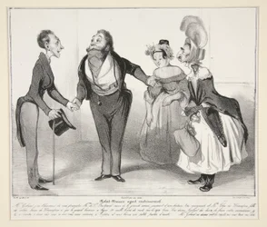 Robert-Macaire Heiratsvermittler, Platte 16 aus der Serie Caricaturana, aus dem Album Les Robert Macaires