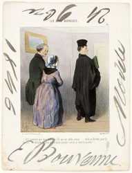 „- Ist es nicht wunderbar, einen Sohn zu haben, der Anwalt ist... was für eine Ehre für die Familie... Adolph, ich möchte, dass du den ganzen Tag so gekleidet bleibst!...“, Platte 21 aus Les Bons Bourgeois