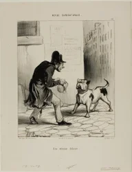 Eine heikle Aufgabe, Tafel 37 aus Revue Caricaturale