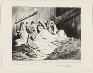 Eine faire Belohnung, 1800 von den unprüdigen Wilden Nordamerikas an Louis-Philippe von Orléans, Chirurg und Expatriierter, aber immer noch Franzose, überreicht. (Ich grüße dich, gnädige schwarze Dame, der Herr ist mit dir.) Ein Namaquan Ave Maria, Platte 