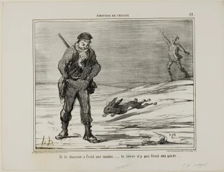 Wenn der Jäger kalte Hände hat... hat der Hase keine kalten Füße, Tafel 22 aus Émotions De Chasse
